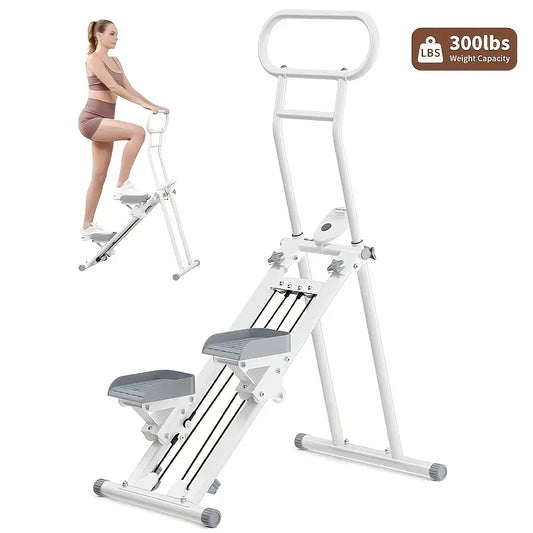 New Version HXD Vertical Climber - Compact Folding Stair Stepper For Home Gym - Full-Body Workout Machine With Adjustable Step Range